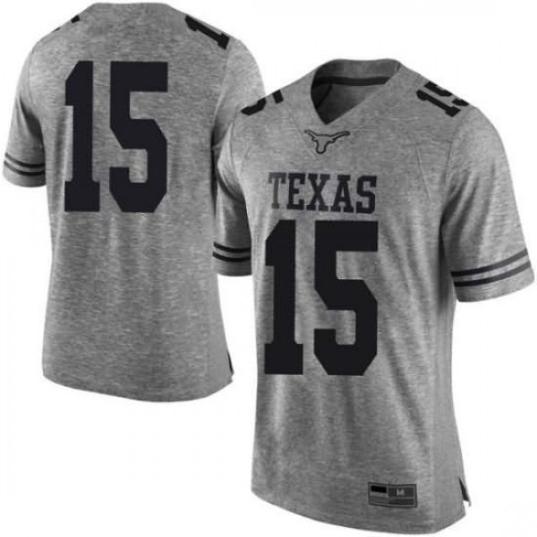 Men University of Texas #15 Travis West Gray Limited Stitched Jersey